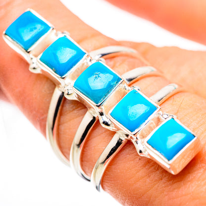 Sleeping Beauty Turquoise Rings handcrafted by Ana Silver Co - RING132309