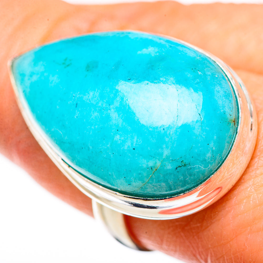 Peruvian Amazonite Rings handcrafted by Ana Silver Co - RING132311