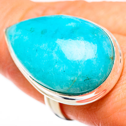 Peruvian Amazonite Rings handcrafted by Ana Silver Co - RING132311