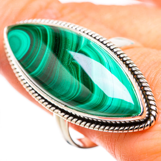 Malachite Rings handcrafted by Ana Silver Co - RING132312