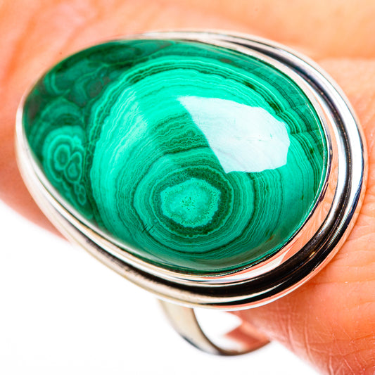 Malachite Rings handcrafted by Ana Silver Co - RING132313