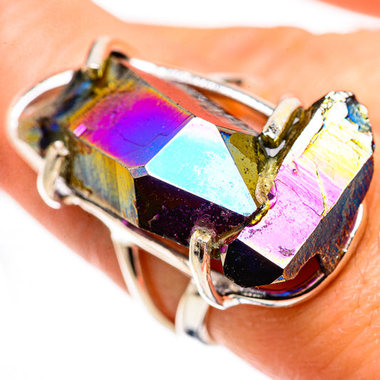 Titanium Sunshine Druzy Rings handcrafted by Ana Silver Co - RING132322