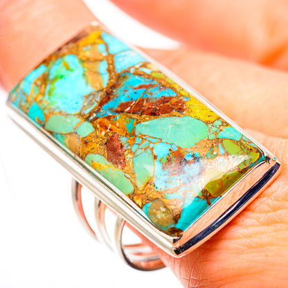 Kingman Mohave Turquoise Rings handcrafted by Ana Silver Co - RING132325