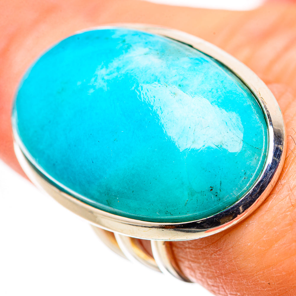 Peruvian Amazonite Rings handcrafted by Ana Silver Co - RING132326