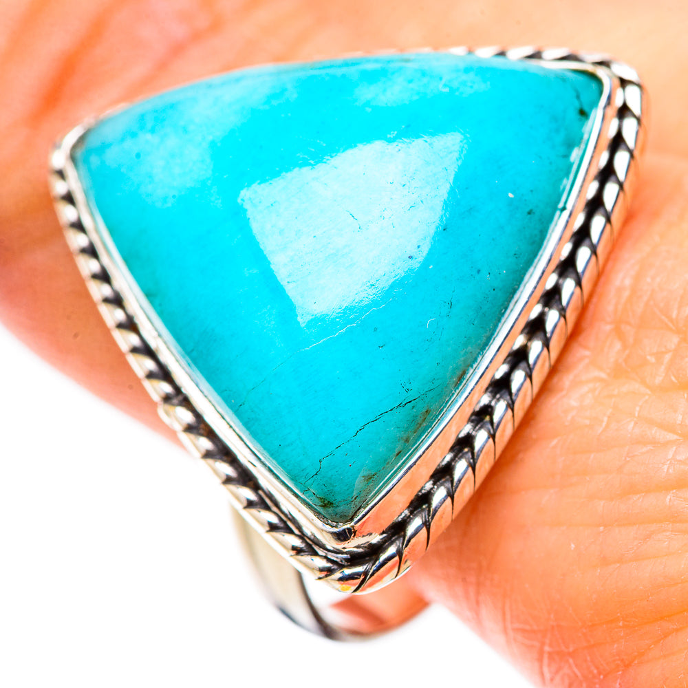 Peruvian Amazonite Rings handcrafted by Ana Silver Co - RING132330