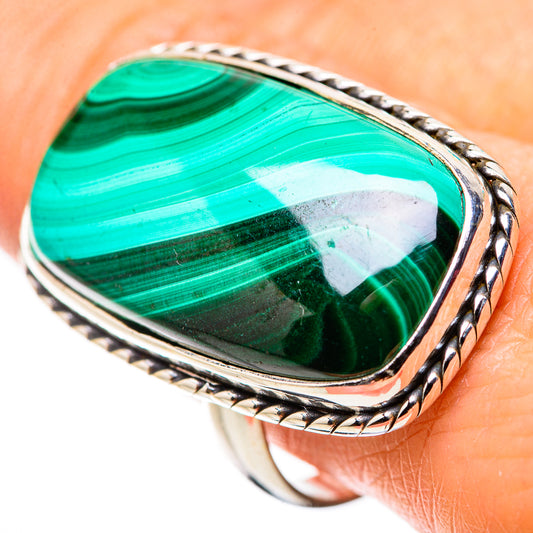 Malachite Rings handcrafted by Ana Silver Co - RING132331