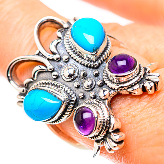 Sleeping Beauty Turquoise Rings handcrafted by Ana Silver Co - RING132339