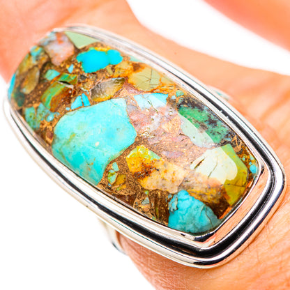 Kingman Mohave Turquoise Rings handcrafted by Ana Silver Co - RING132342