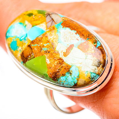 Kingman Mohave Turquoise Rings handcrafted by Ana Silver Co - RING132343