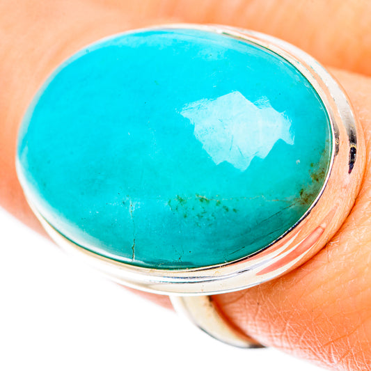 Peruvian Amazonite Rings handcrafted by Ana Silver Co - RING132346