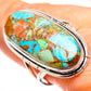 Kingman Mohave Turquoise Rings handcrafted by Ana Silver Co - RING132348