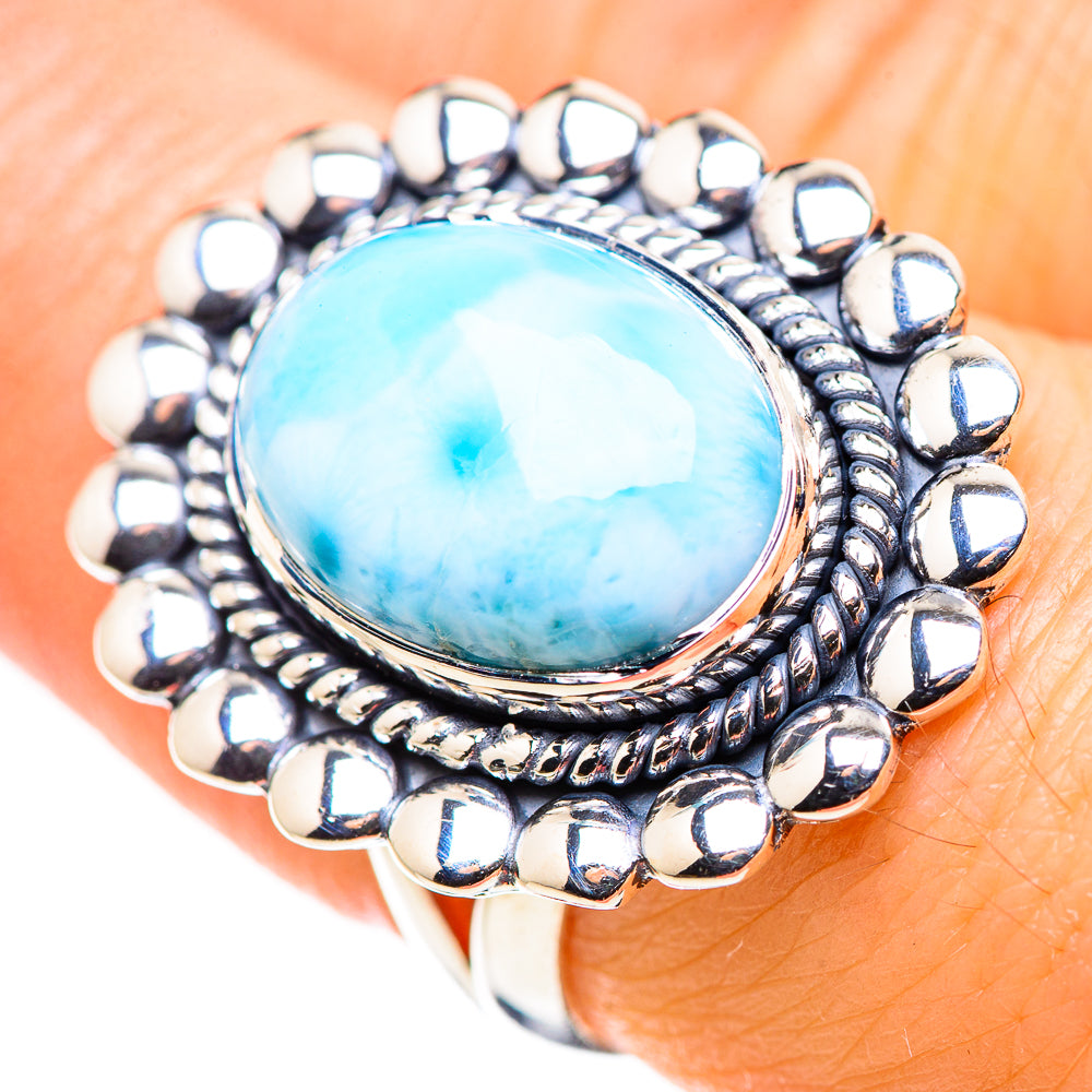 Larimar Rings handcrafted by Ana Silver Co - RING132352