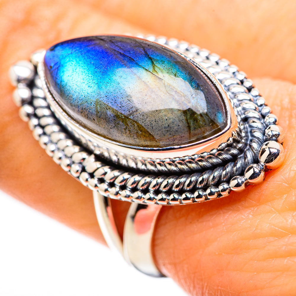 Labradorite Rings handcrafted by Ana Silver Co - RING132367