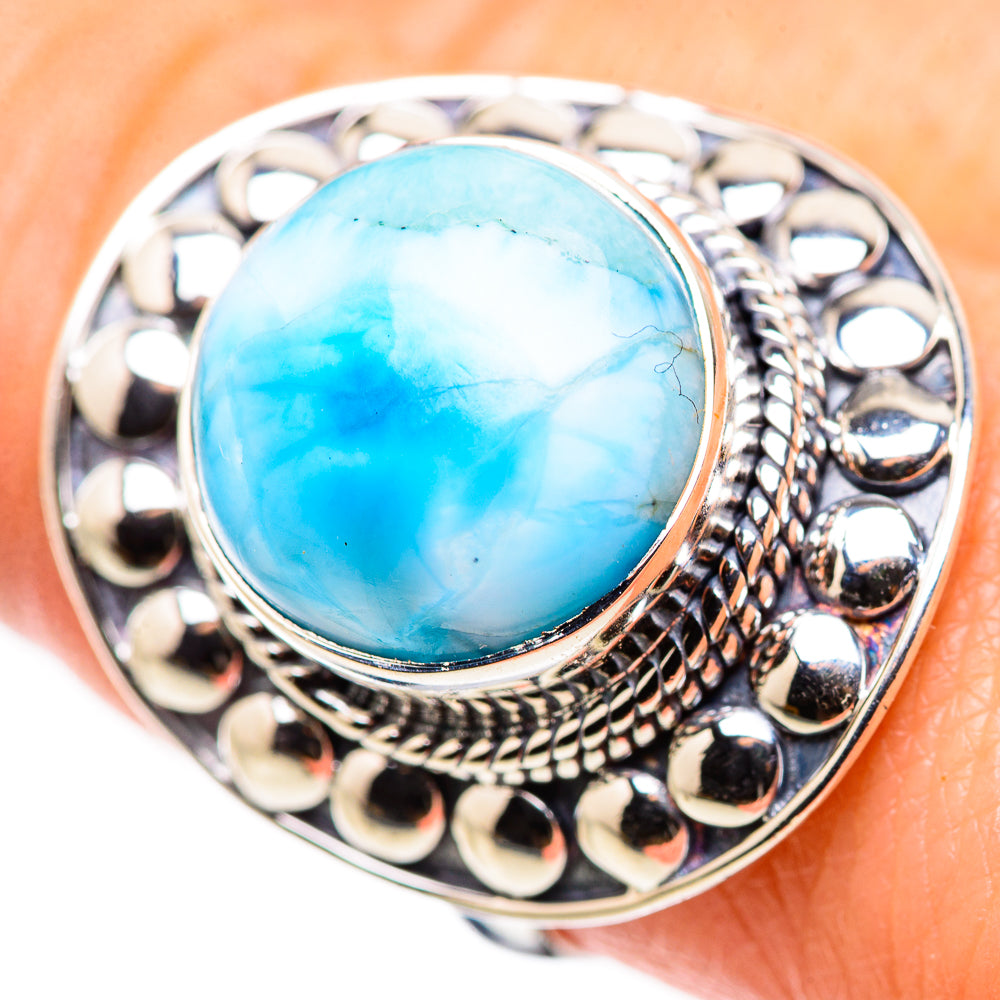 Larimar Rings handcrafted by Ana Silver Co - RING132372