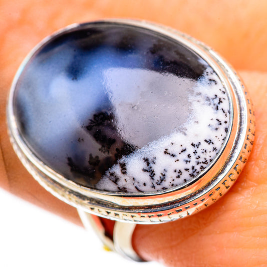 Dendritic Opal Rings handcrafted by Ana Silver Co - RING132385