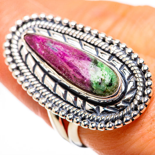 Ruby Zoisite Rings handcrafted by Ana Silver Co - RING132388