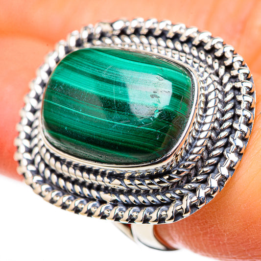 Malachite Rings handcrafted by Ana Silver Co - RING132414