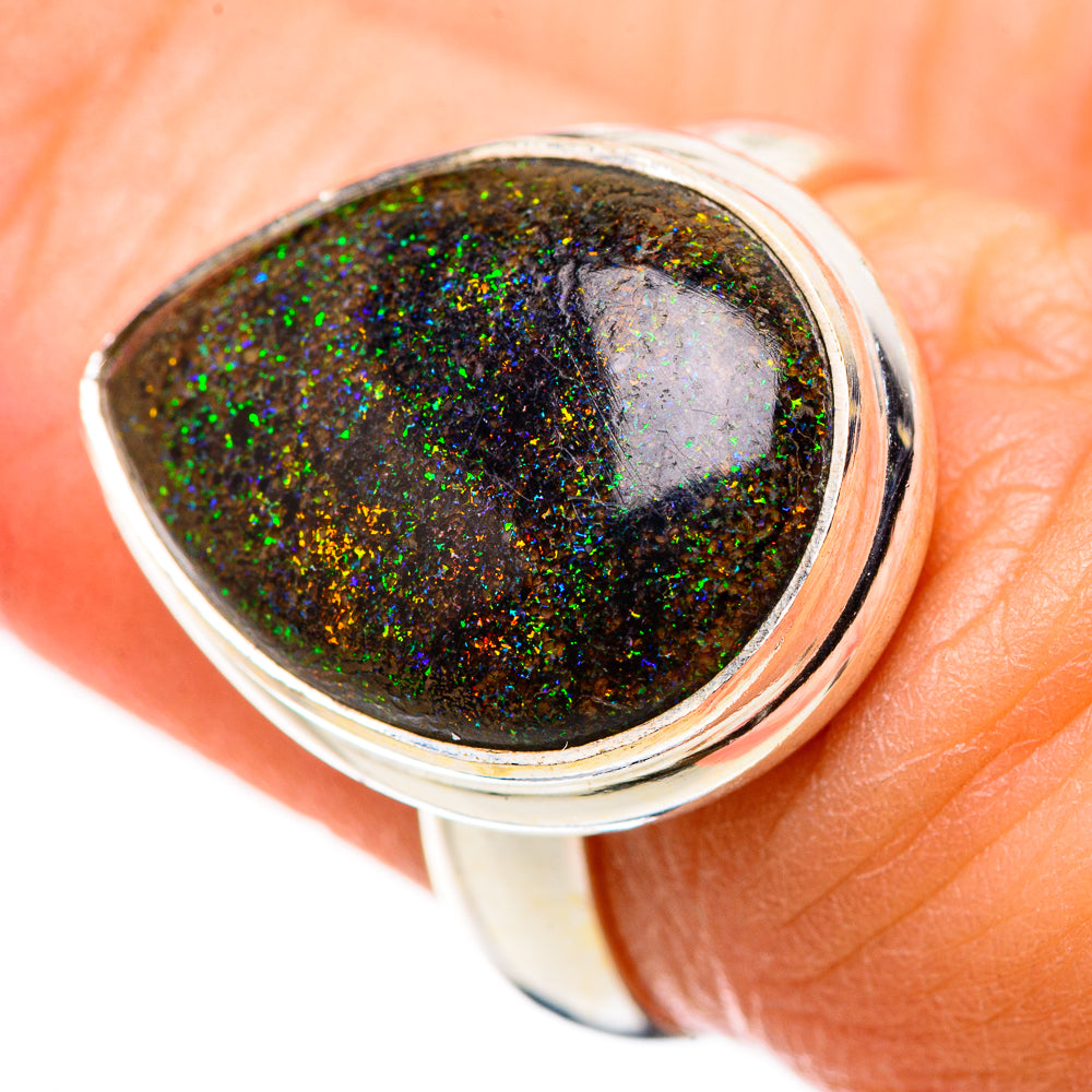 Andamooka Opal Rings handcrafted by Ana Silver Co - RING132428