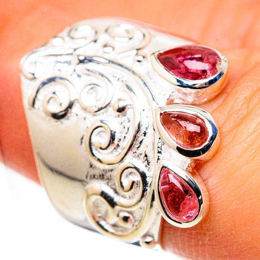 Pink Tourmaline Rings handcrafted by Ana Silver Co - RING132438