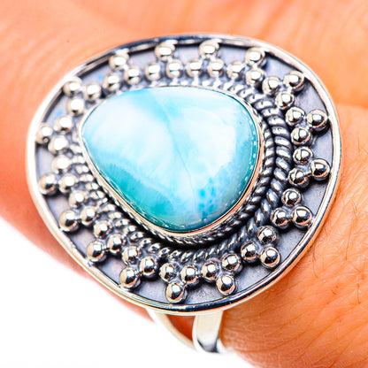 Larimar Rings handcrafted by Ana Silver Co - RING132445