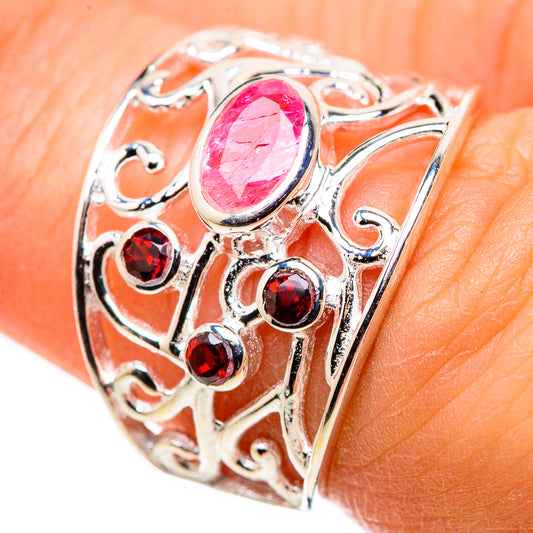 Pink Tourmaline Rings handcrafted by Ana Silver Co - RING132452