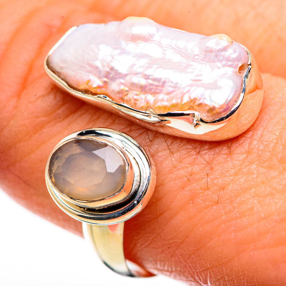 Biwa Pearl Rings handcrafted by Ana Silver Co - RING132455