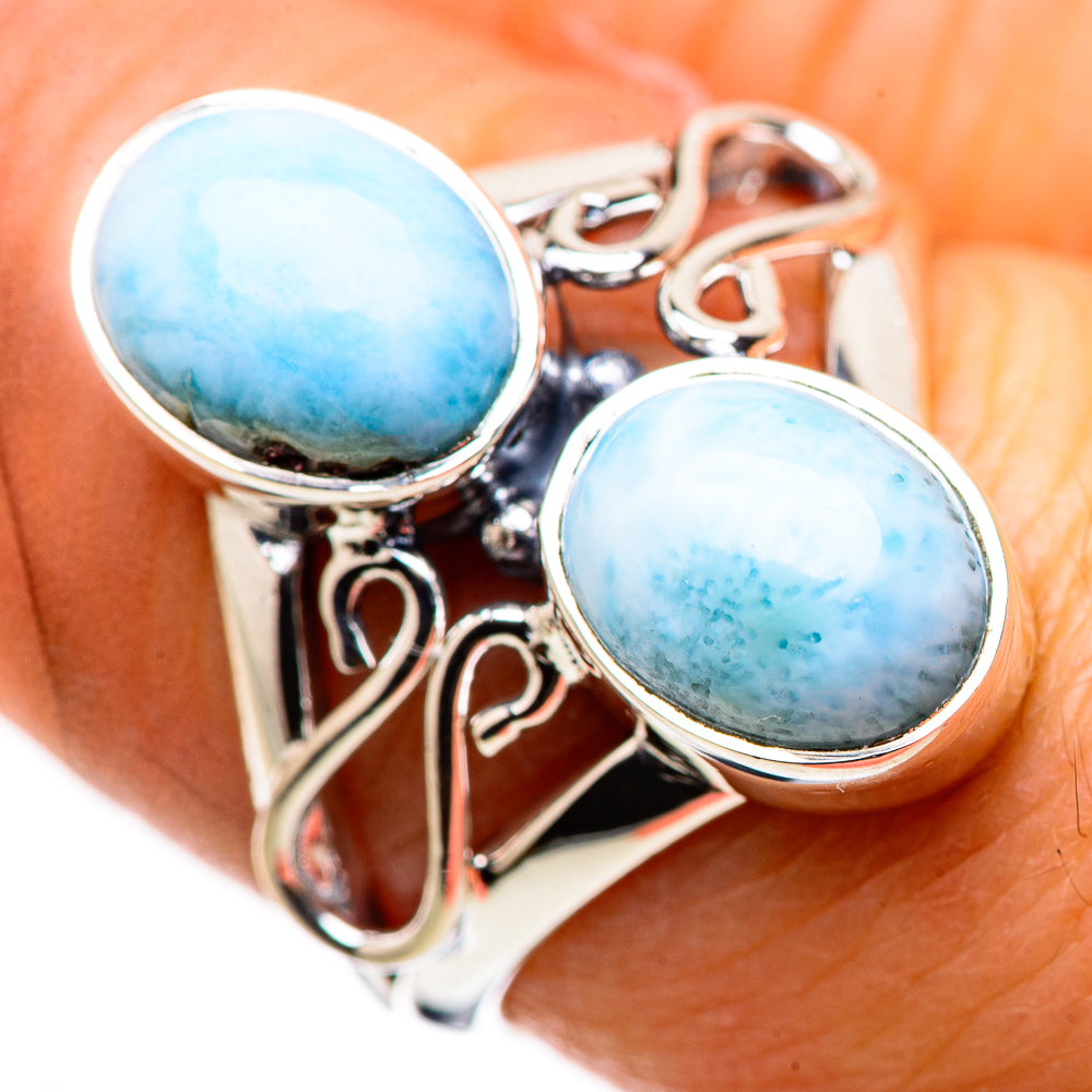 Larimar Rings handcrafted by Ana Silver Co - RING132478