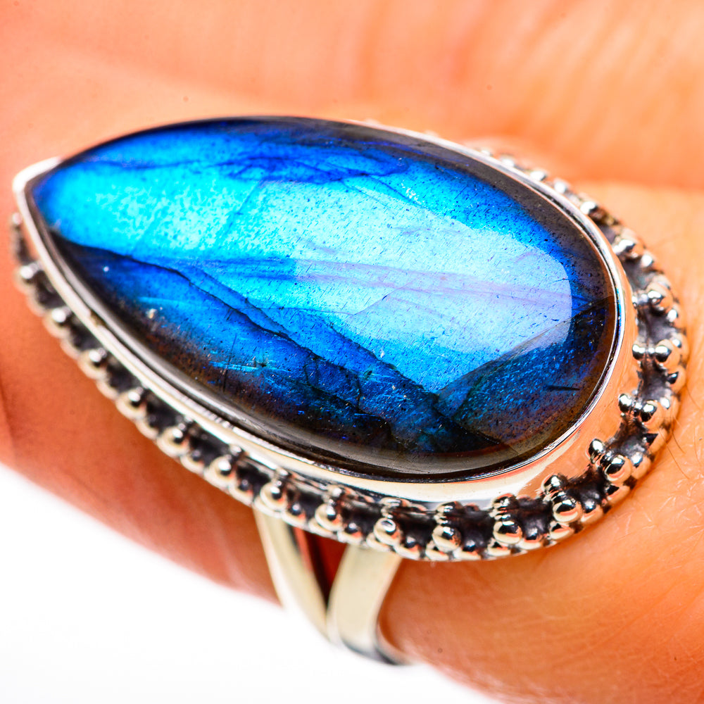 Labradorite Rings handcrafted by Ana Silver Co - RING132506