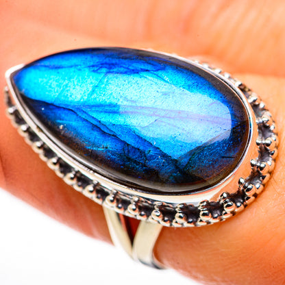 Labradorite Rings handcrafted by Ana Silver Co - RING132506