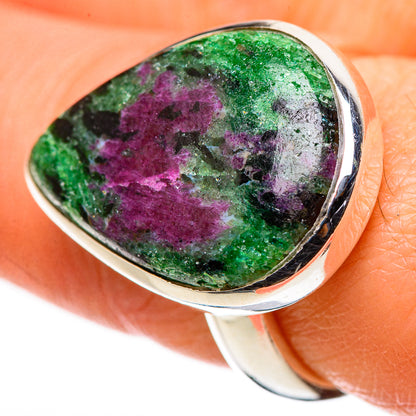 Ruby Zoisite Rings handcrafted by Ana Silver Co - RING132507