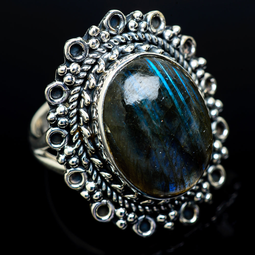 Labradorite Rings handcrafted by Ana Silver Co - RING13251
