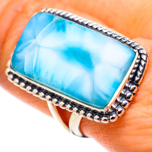 Larimar Rings handcrafted by Ana Silver Co - RING132518