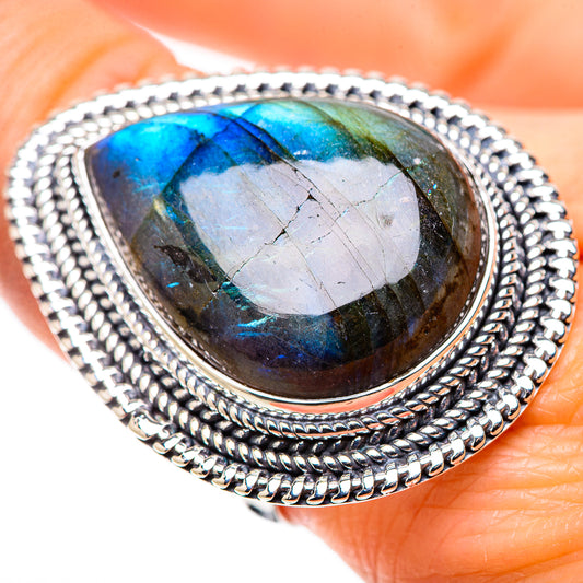 Labradorite Rings handcrafted by Ana Silver Co - RING132548