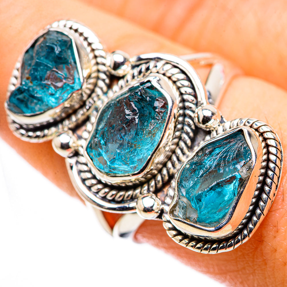 Blue Fluorite Rings handcrafted by Ana Silver Co - RING132563