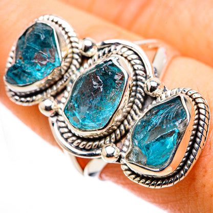 Blue Fluorite Rings handcrafted by Ana Silver Co - RING132563