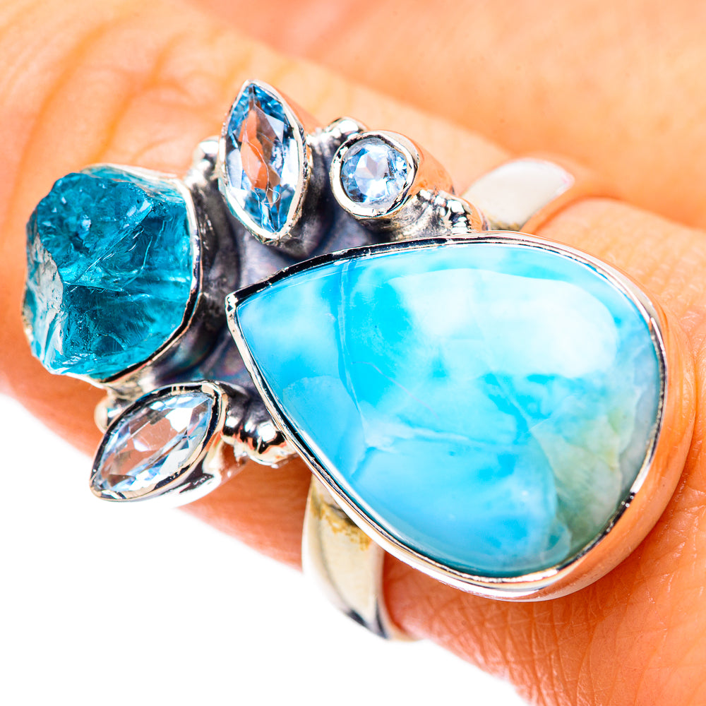 Larimar Rings handcrafted by Ana Silver Co - RING132564