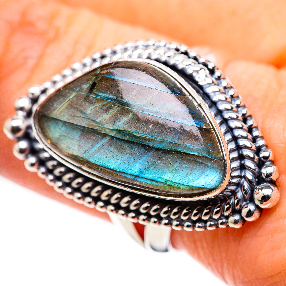 Labradorite Rings handcrafted by Ana Silver Co - RING132580