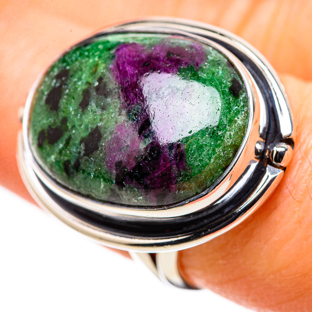 Ruby Zoisite Rings handcrafted by Ana Silver Co - RING132584