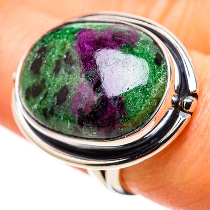 Ruby Zoisite Rings handcrafted by Ana Silver Co - RING132584