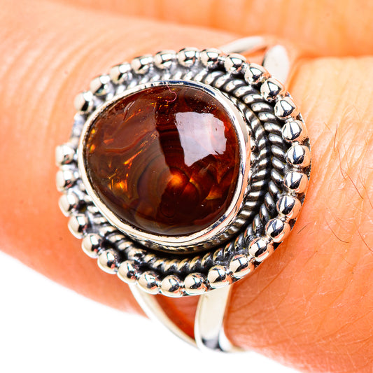 Mexican Fire Agate Rings handcrafted by Ana Silver Co - RING132585