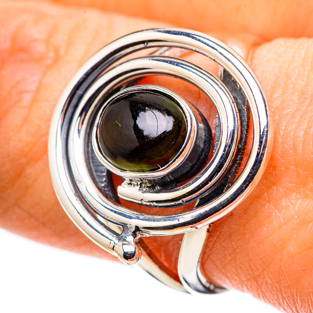 Green Tourmaline Rings handcrafted by Ana Silver Co - RING132586