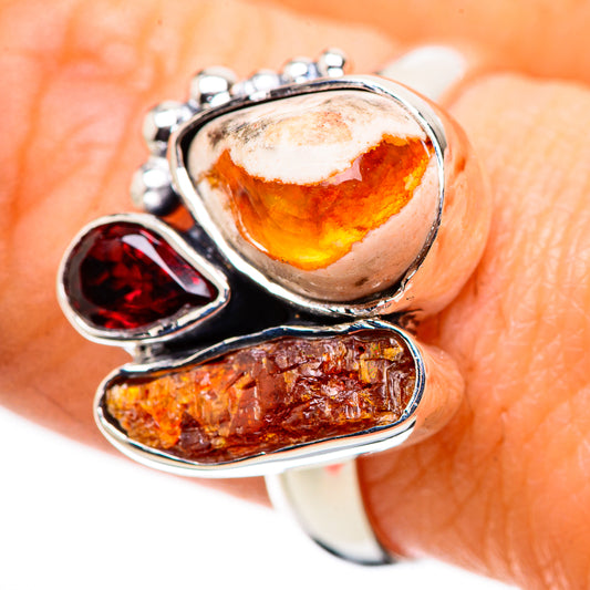 Mexican Fire Opal Rings handcrafted by Ana Silver Co - RING132598