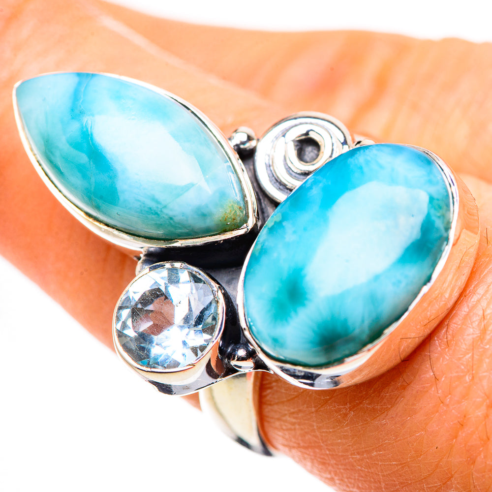 Larimar Rings handcrafted by Ana Silver Co - RING132600