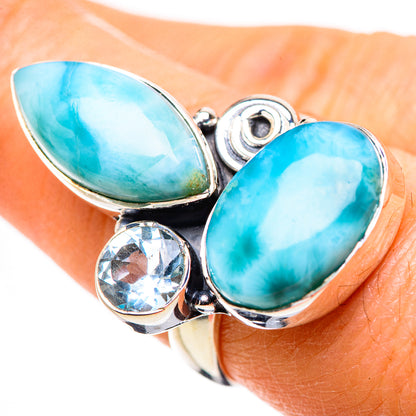 Larimar Rings handcrafted by Ana Silver Co - RING132600