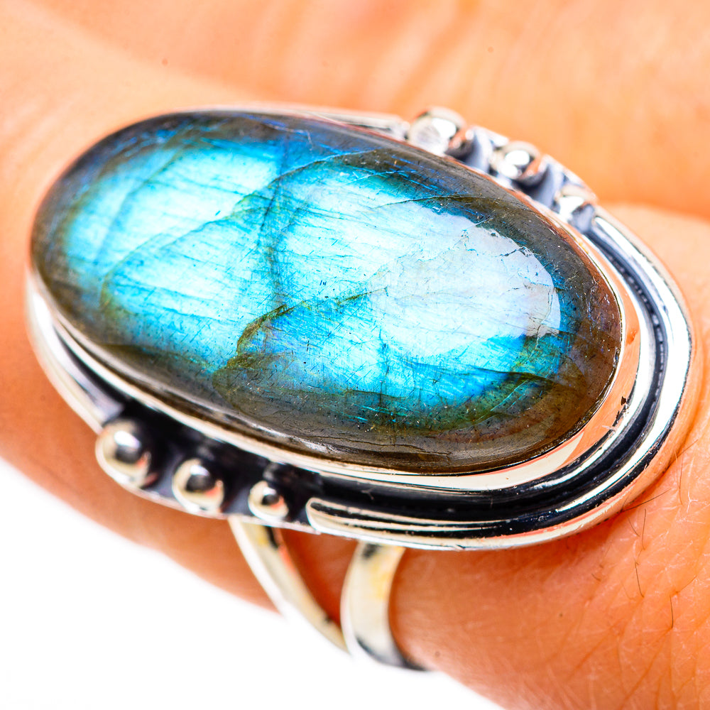 Labradorite Rings handcrafted by Ana Silver Co - RING132603