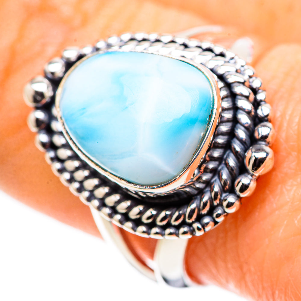 Larimar Rings handcrafted by Ana Silver Co - RING132604