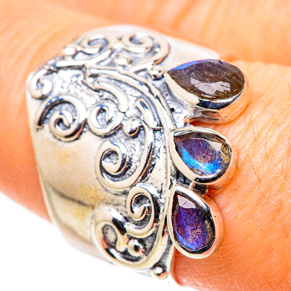 Labradorite Rings handcrafted by Ana Silver Co - RING132607