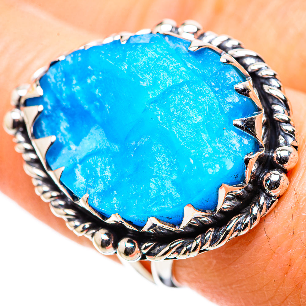 Blue Fluorite Rings handcrafted by Ana Silver Co - RING132609
