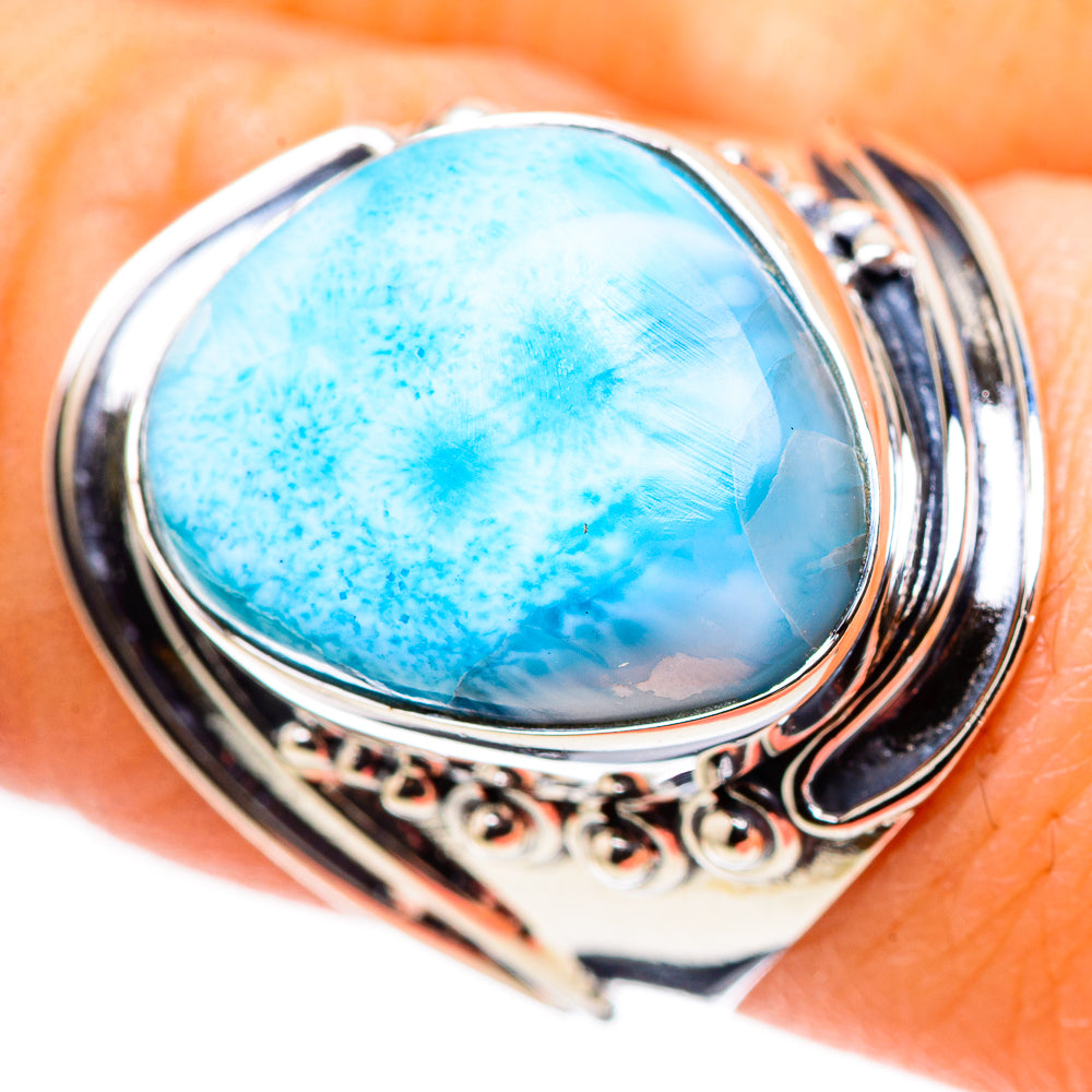 Larimar Rings handcrafted by Ana Silver Co - RING132623