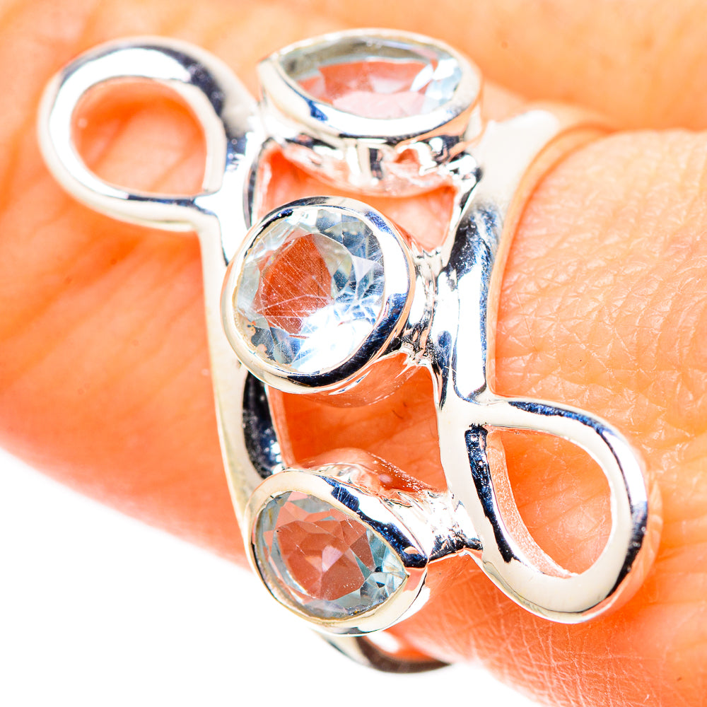 Blue Topaz Rings handcrafted by Ana Silver Co - RING132625